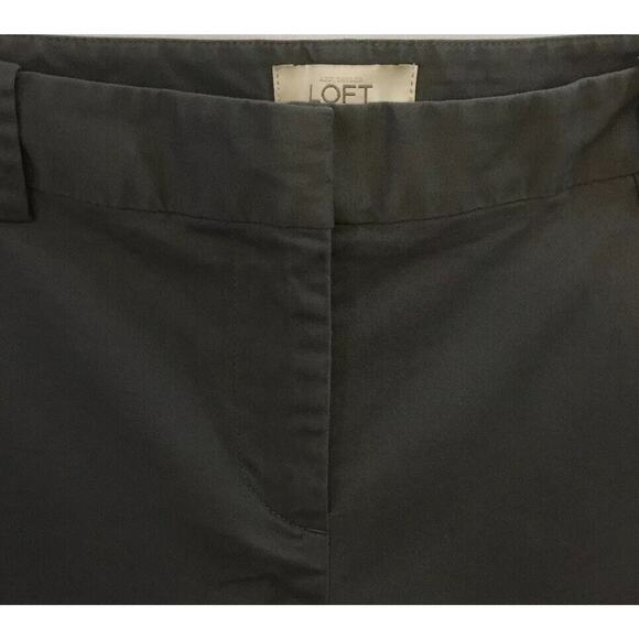 Ann Taylor Loft Gray Boot Cut Casual Chino Pants with Stretch Womens 4 Career - Picture 2 of 4